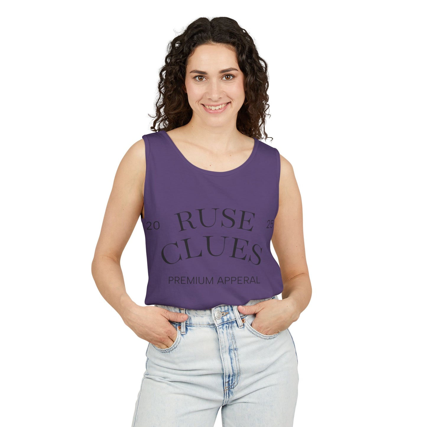 Unisex Garment-Dyed Ruse Clues® Tank Top