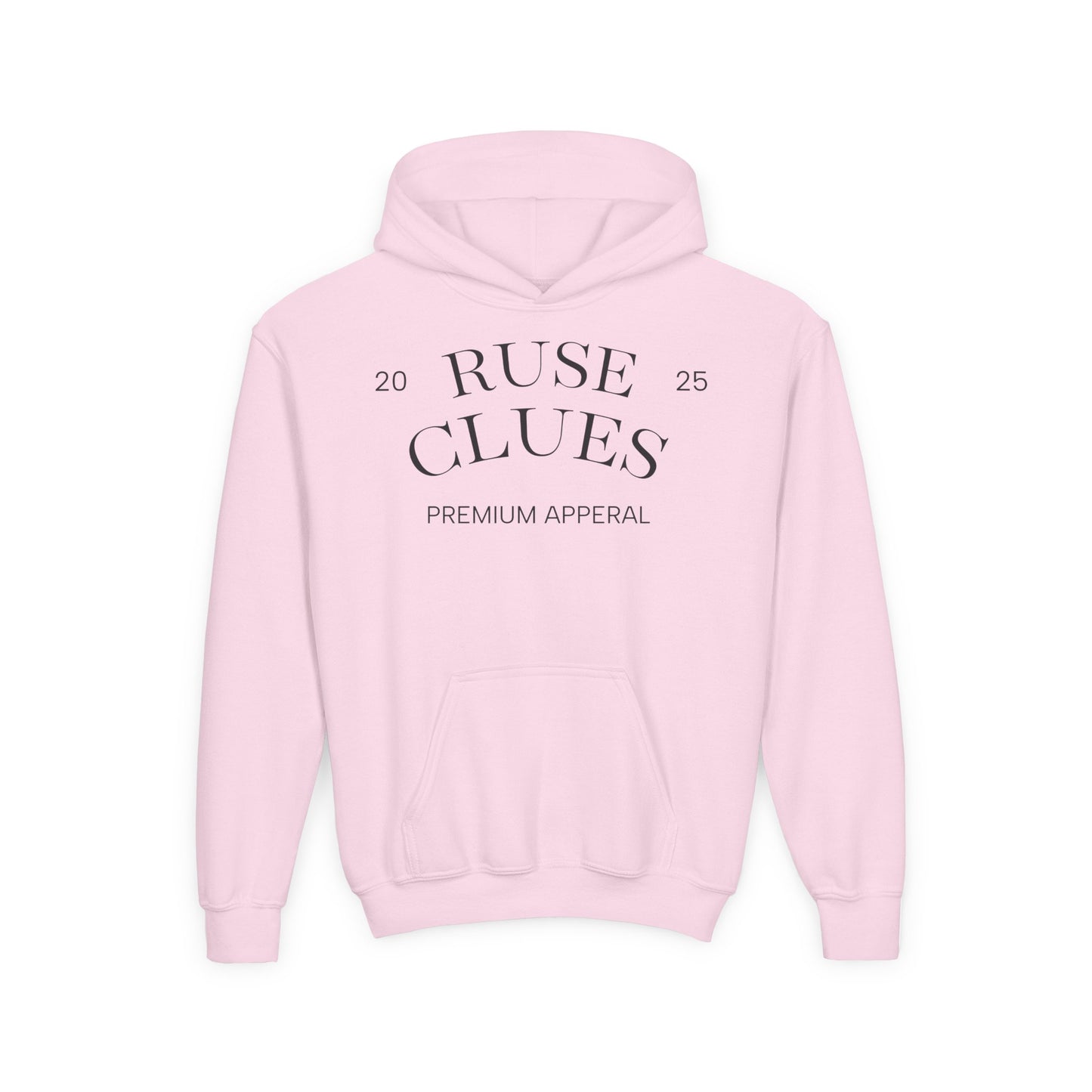 Youth Heavy Blend Ruse Clues® Sweatshirt, Cozy Hoodie, Gift for Teens, Casual Wear, Unisex Hooded Sweatshirt