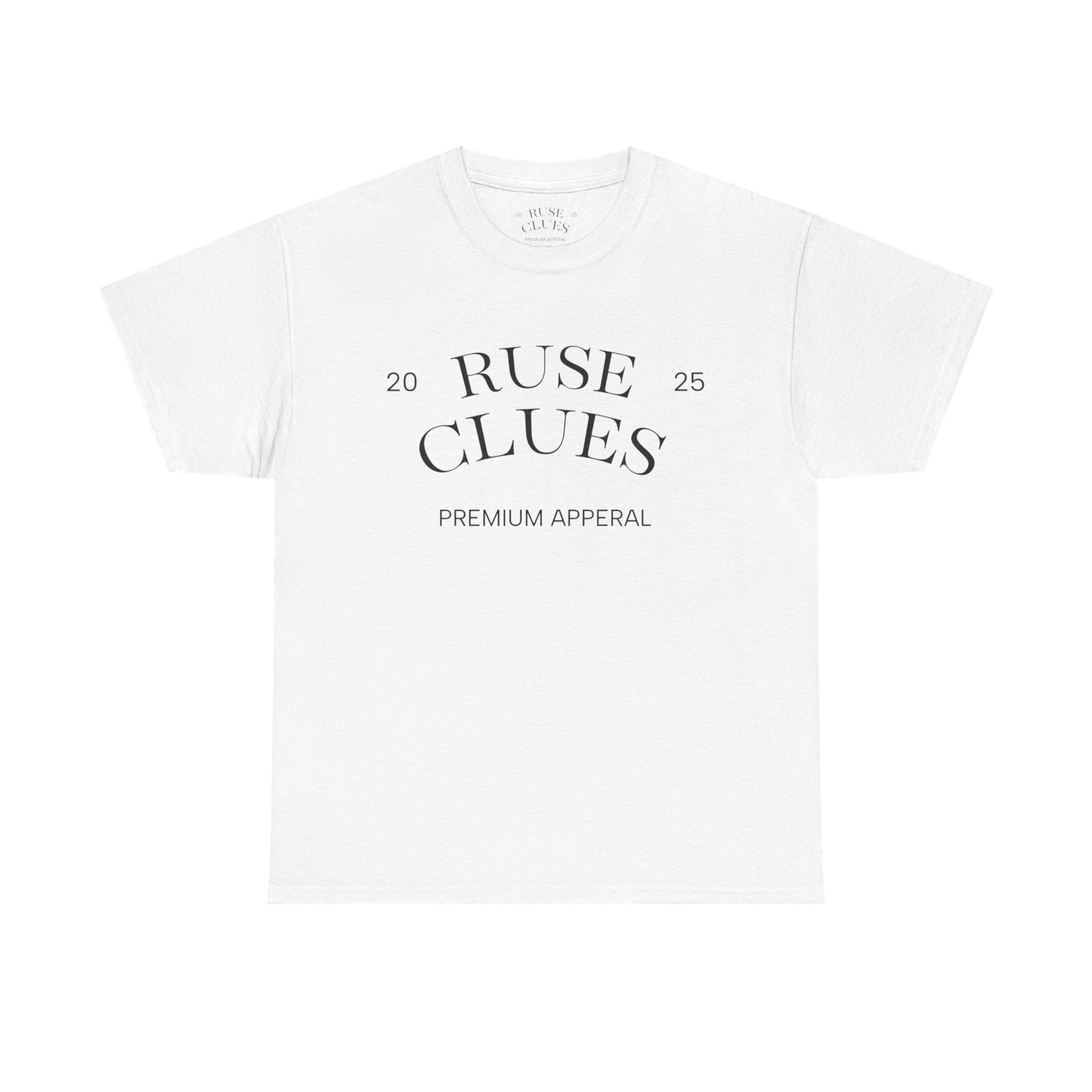 Unisex Heavy Cotton Ruse Clues® Tee | Casual Wear, Gift for Him, Gift for Her, Trendy Apparel, Everyday Style