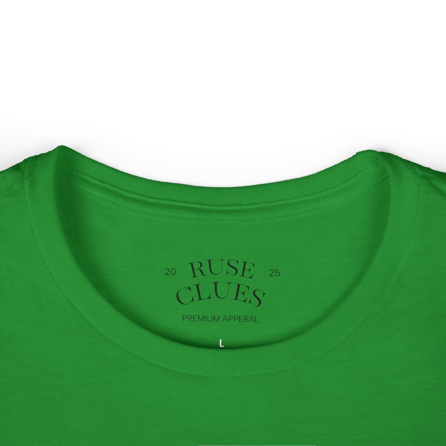 Women's Graphic Ruse Clues® Tee, Casual T-Shirt, Everyday Wear, Gift for Friends, Fun Summer Top