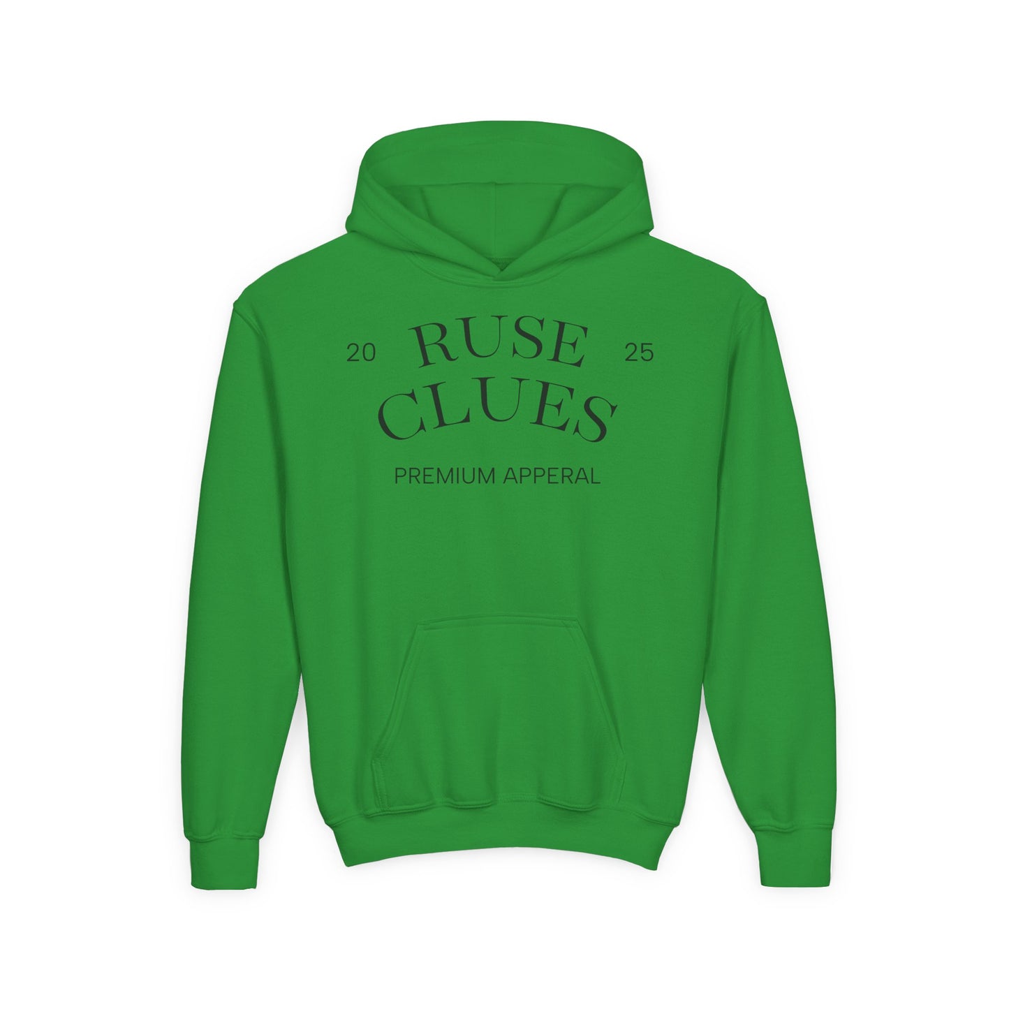 Youth Heavy Blend Ruse Clues® Sweatshirt, Cozy Hoodie, Gift for Teens, Casual Wear, Unisex Hooded Sweatshirt