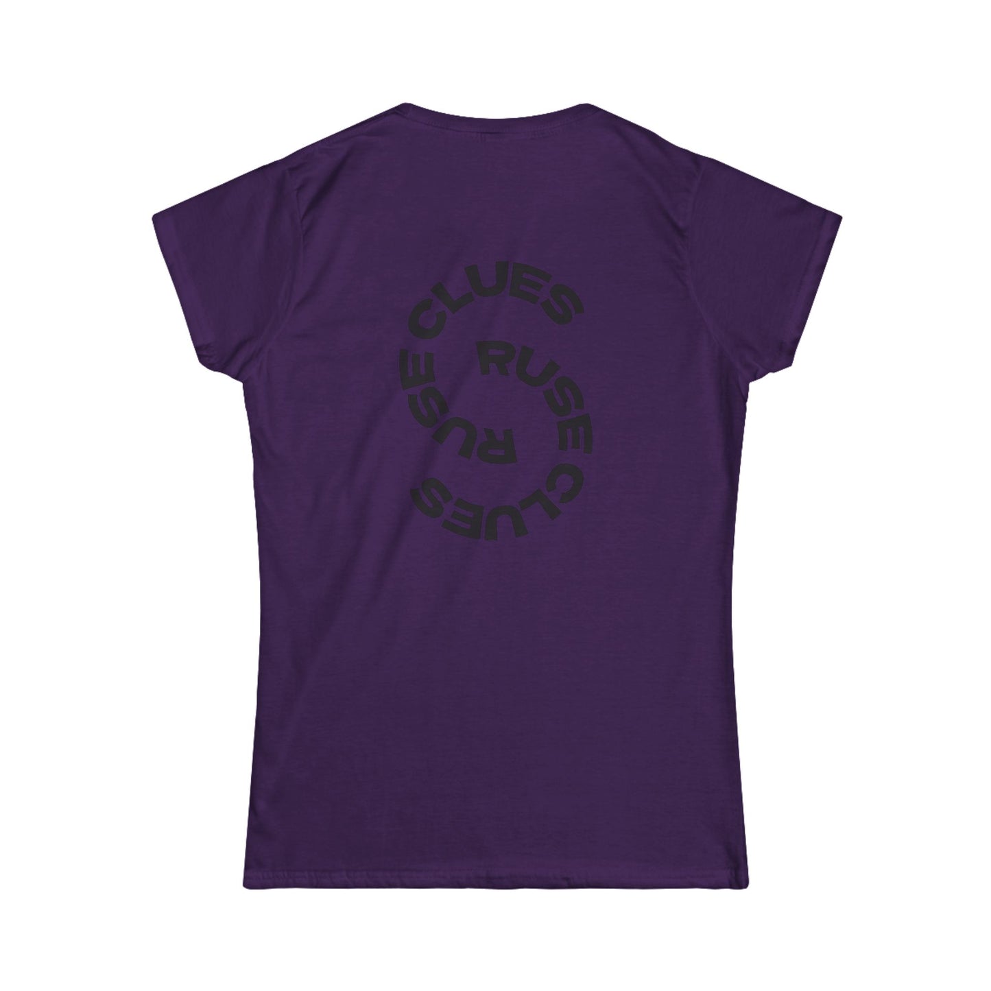 Women's Graphic Ruse Clues® Tee, Casual T-Shirt, Everyday Wear, Gift for Friends, Fun Summer Top