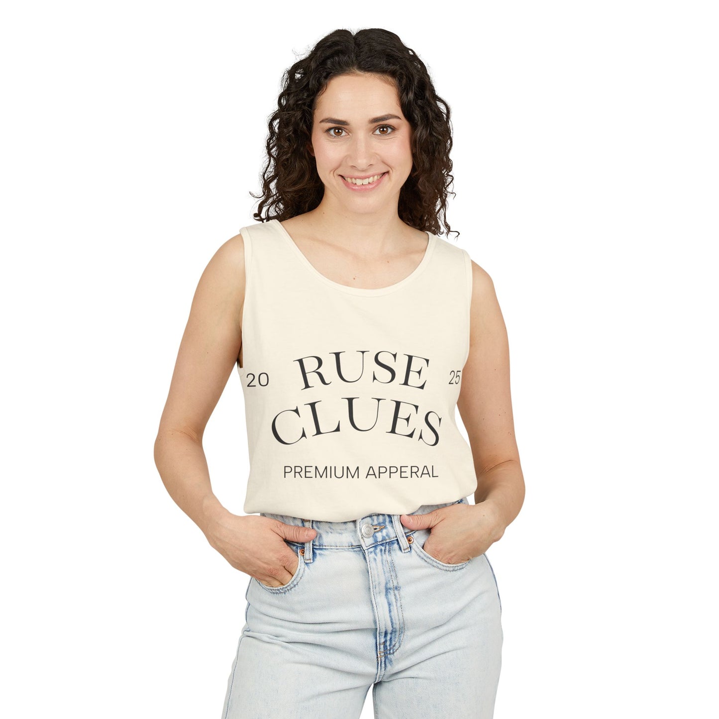Unisex Garment-Dyed Ruse Clues® Tank Top