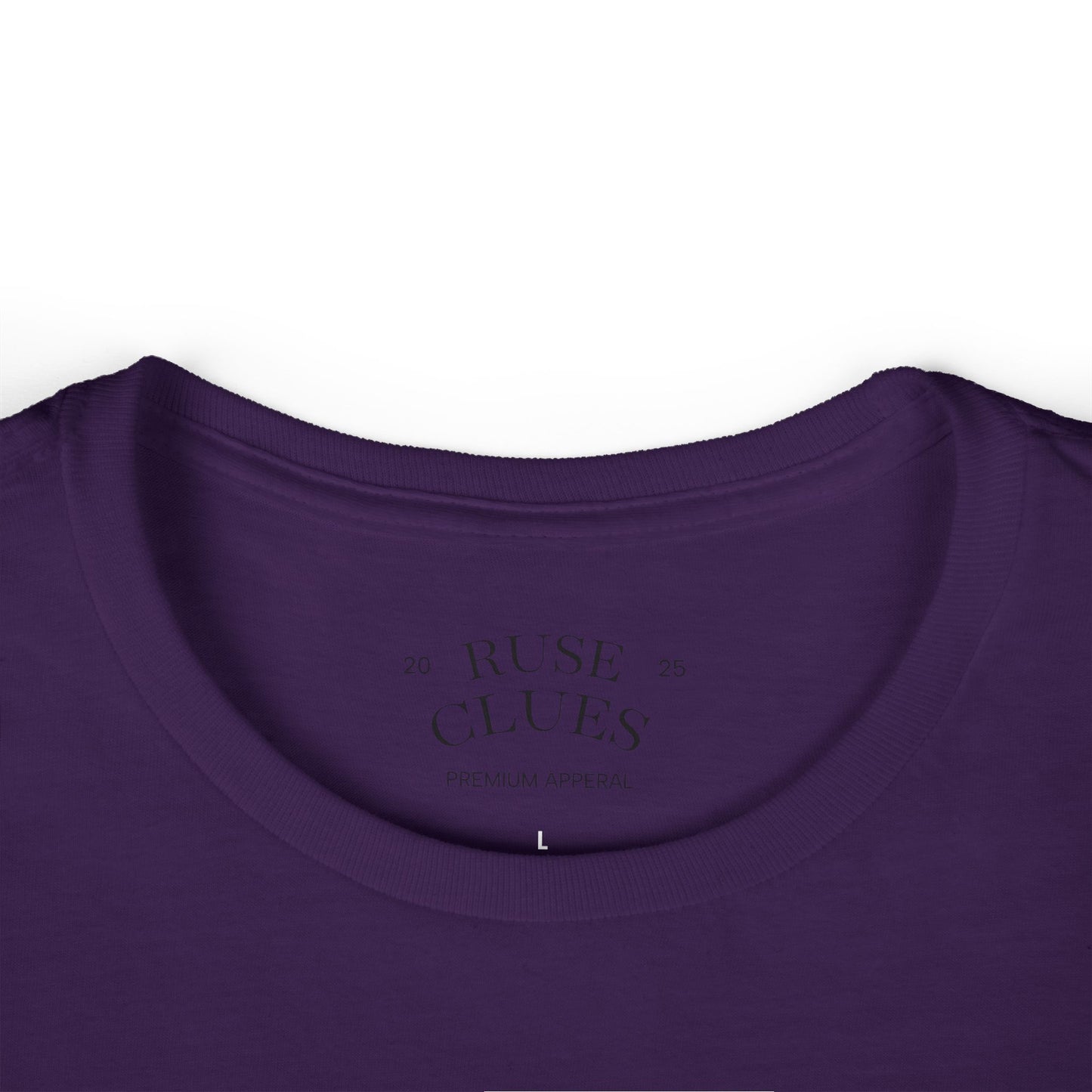 Women's Graphic Ruse Clues® Tee, Casual T-Shirt, Everyday Wear, Gift for Friends, Fun Summer Top
