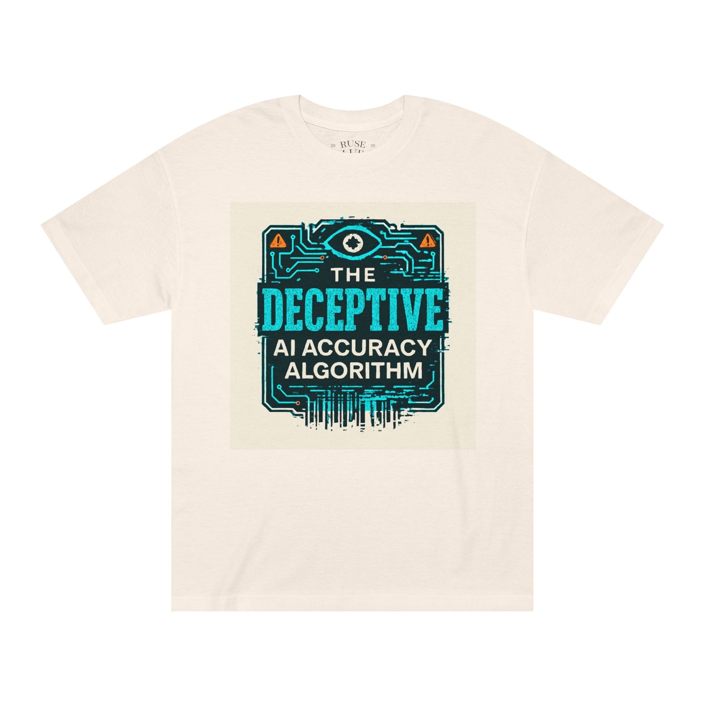 The Deceptive AI Accuracy Algorithm Ruse Clues® Tee — Tech T‑Shirt