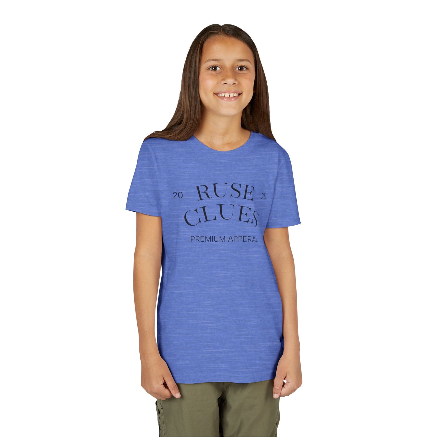 Youth Short Sleeve Ruse Clues® Tee, Fun Graphic Tee, Kids Casual T-Shirt, Gift for Teens, Back to School Apparel, Summer Wear