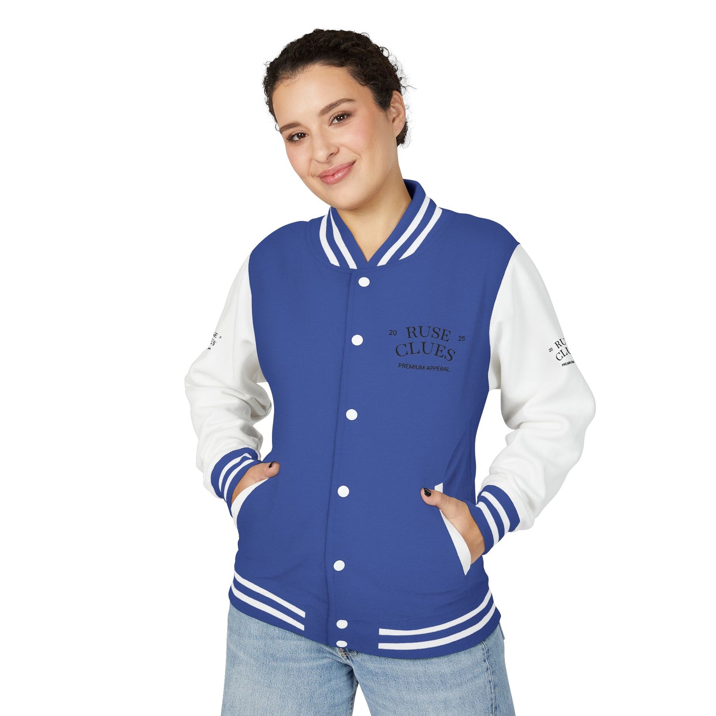 Unisex Heavyweight Ruse Clues® Letterman Jacket, Vintage Style Varsity Jacket, Customizable College Jacket, Trendy Sportswear, Perfect Gift for [...]