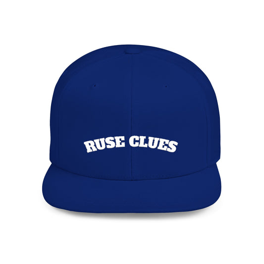 Stylish Flat Bill Snapback Ruse Clues® Hat, Trucker Cap for Outdoor Adventures, Casual Wear, Gift for Him, Summer Fashion Accessory
