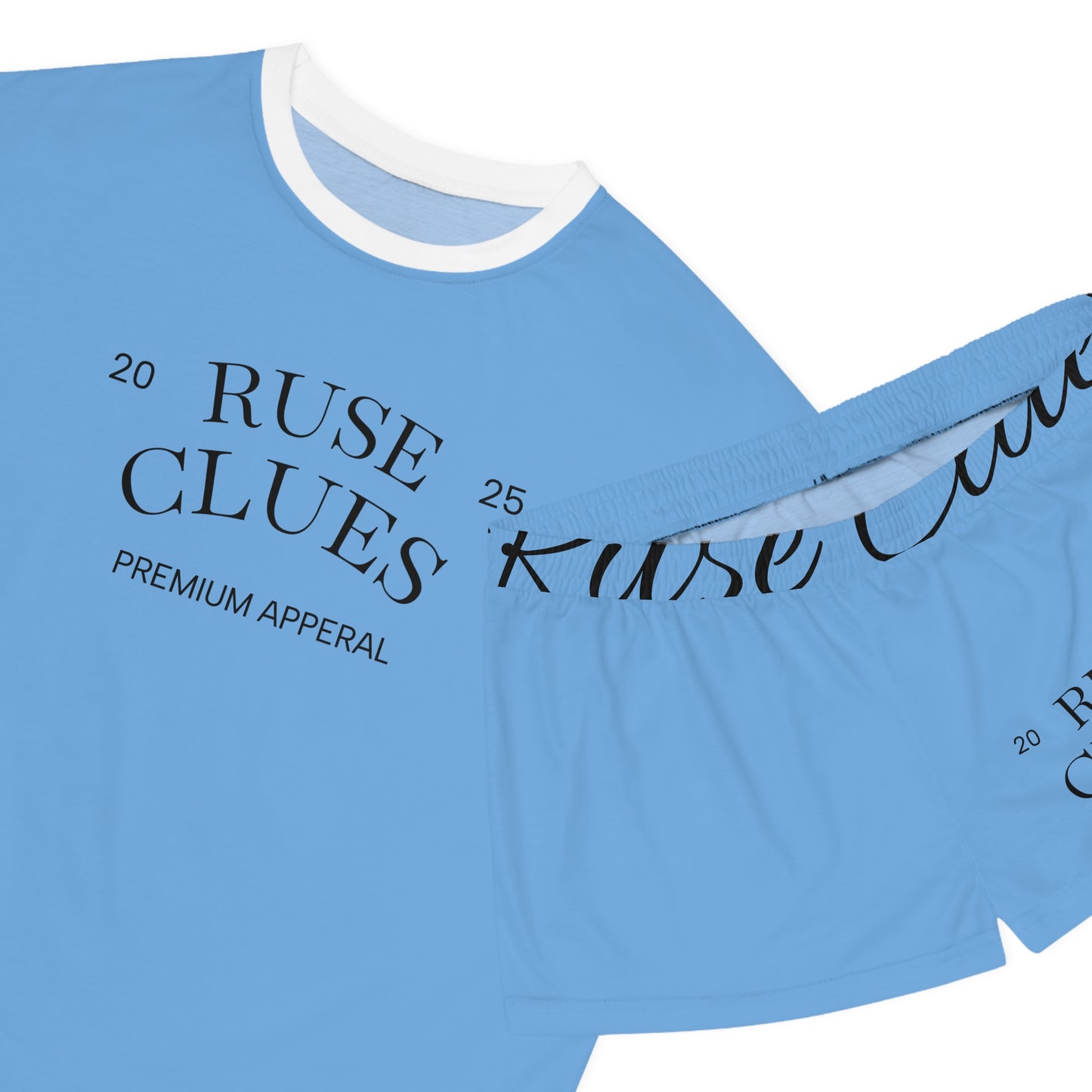 Women's Ruse Clues® Short Pajama Set - Stylish and Comfortable Lounge Wear for Cozy Nights, Perfect for Sleep, Relaxation, and Personal Gifts