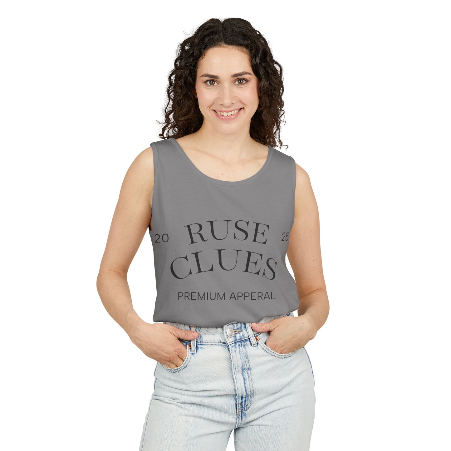 Unisex Garment-Dyed Ruse Clues® Tank Top