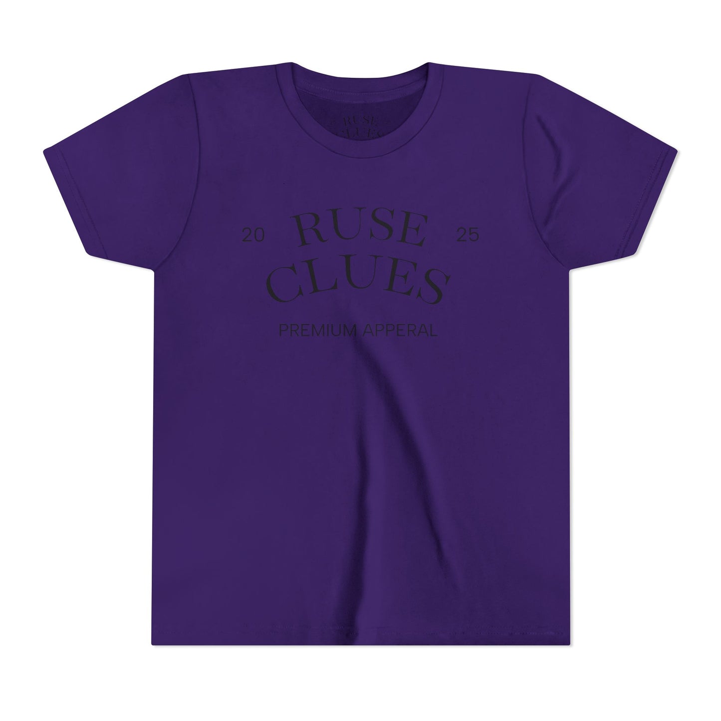 Youth Short Sleeve Ruse Clues® Tee, Fun Graphic Tee, Kids Casual T-Shirt, Gift for Teens, Back to School Apparel, Summer Wear