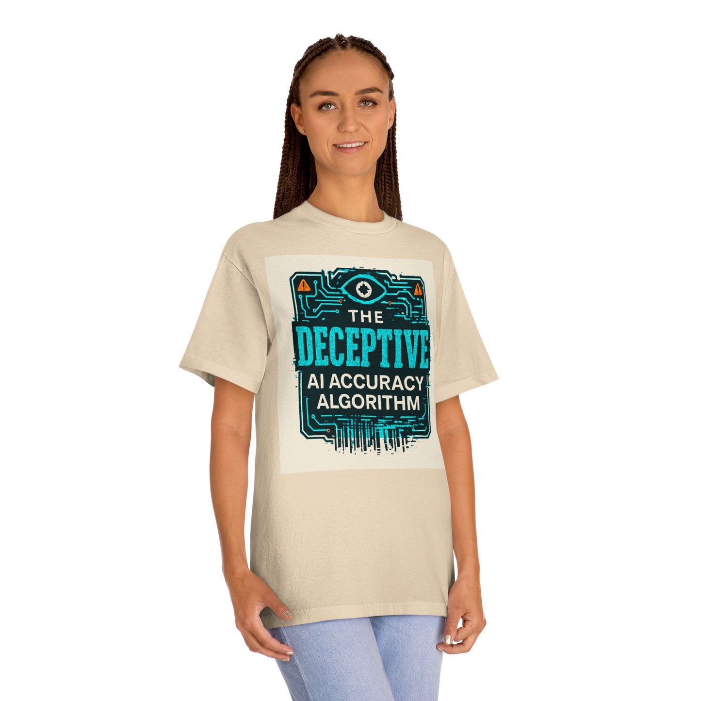 The Deceptive AI Accuracy Algorithm Ruse Clues® Tee — Tech T‑Shirt