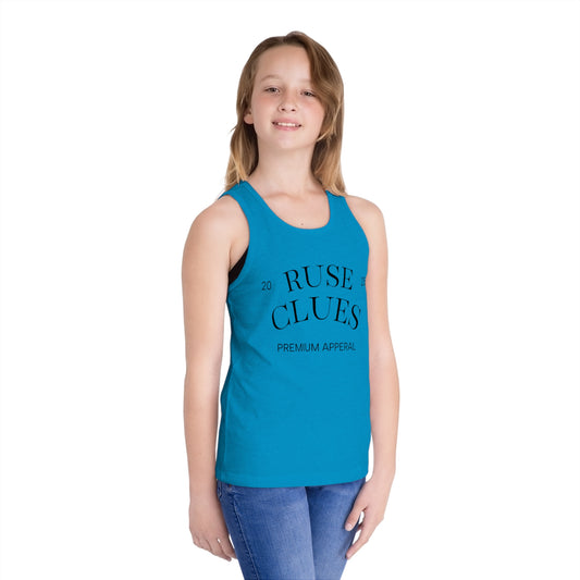 RUSE CLUES® Kids Jersey Tank Top, Cool Summer Apparel, Stylish Activewear, Gift for Kids, Birthday Outfit, Sports Tank