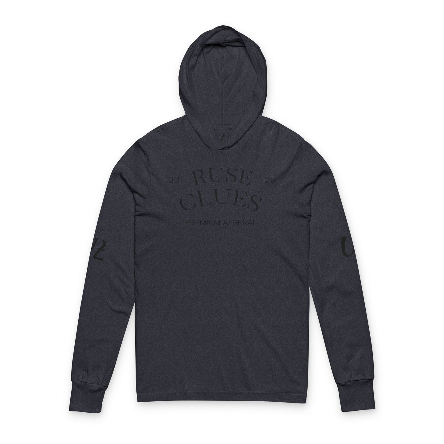 Unisex Hooded Long Sleeve Ruse Clues® Tee - Casual Comfort for Everyday Adventures, Perfect for Spring and Fall, Ideal Gift for Friends
