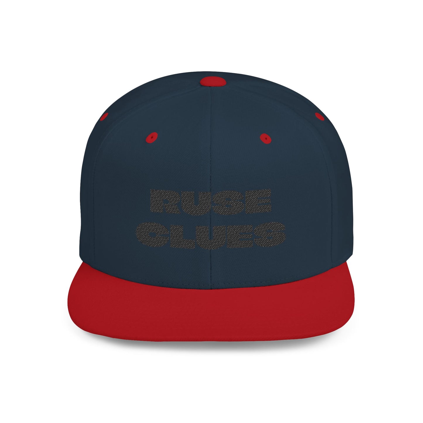 Stylish Flat Bill Snapback Ruse Clues® Hat, Trendy Baseball Cap, Urban Streetwear Accessory, Perfect Gift for Men & Women