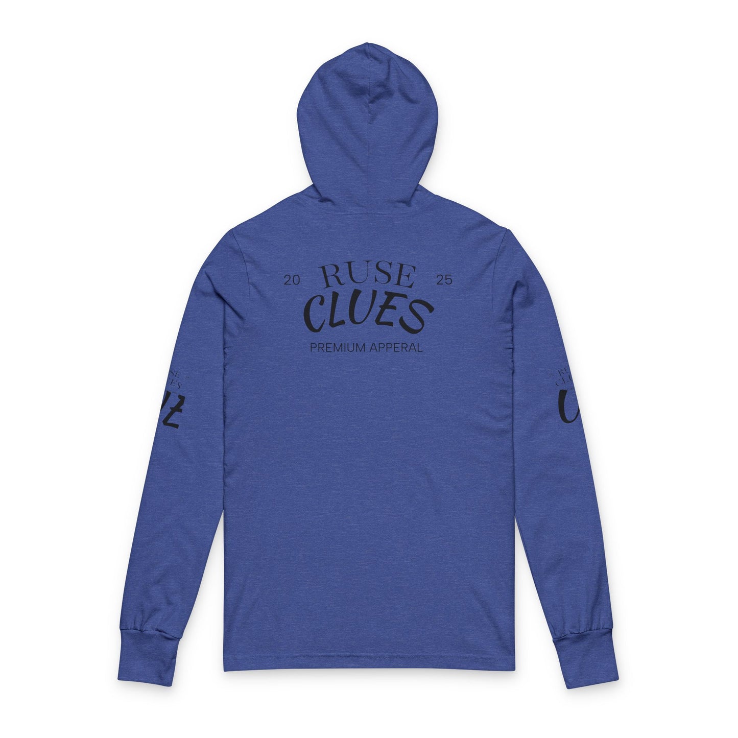 Unisex Hooded Long Sleeve Ruse Clues® Tee - Casual Comfort for Everyday Adventures, Perfect for Spring and Fall, Ideal Gift for Friends