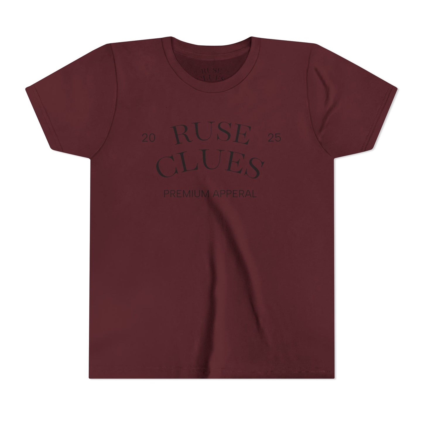 Youth Short Sleeve Ruse Clues® Tee, Fun Graphic Tee, Kids Casual T-Shirt, Gift for Teens, Back to School Apparel, Summer Wear