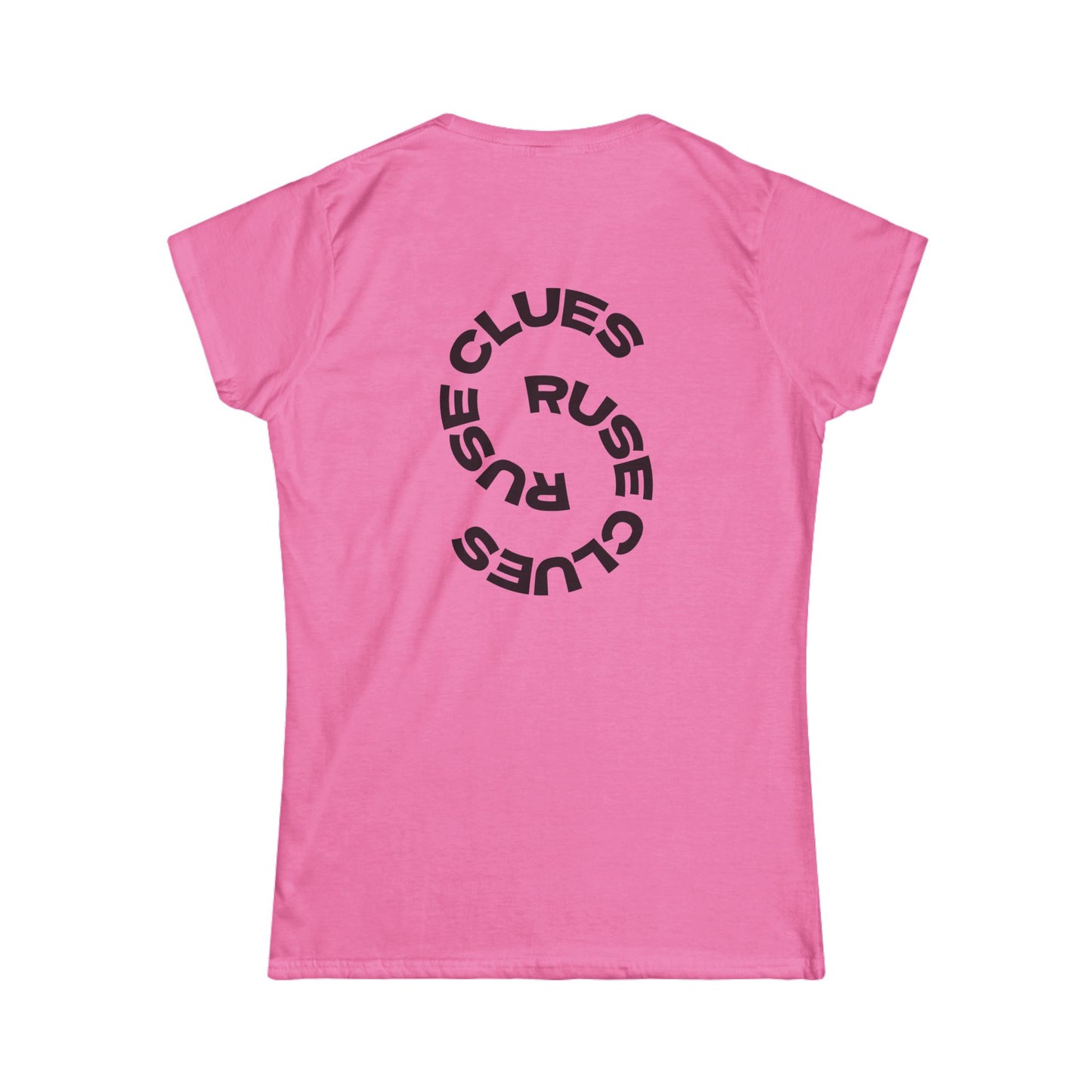 Women's Graphic Ruse Clues® Tee, Casual T-Shirt, Everyday Wear, Gift for Friends, Fun Summer Top