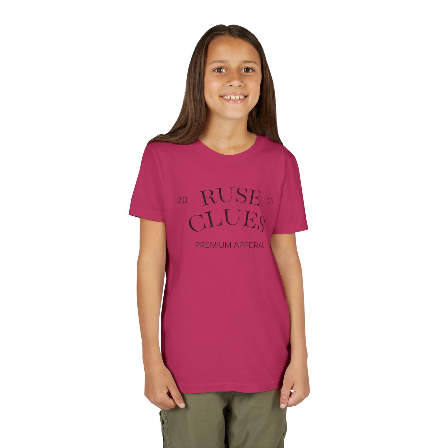 Youth Short Sleeve Ruse Clues® Tee, Fun Graphic Tee, Kids Casual T-Shirt, Gift for Teens, Back to School Apparel, Summer Wear