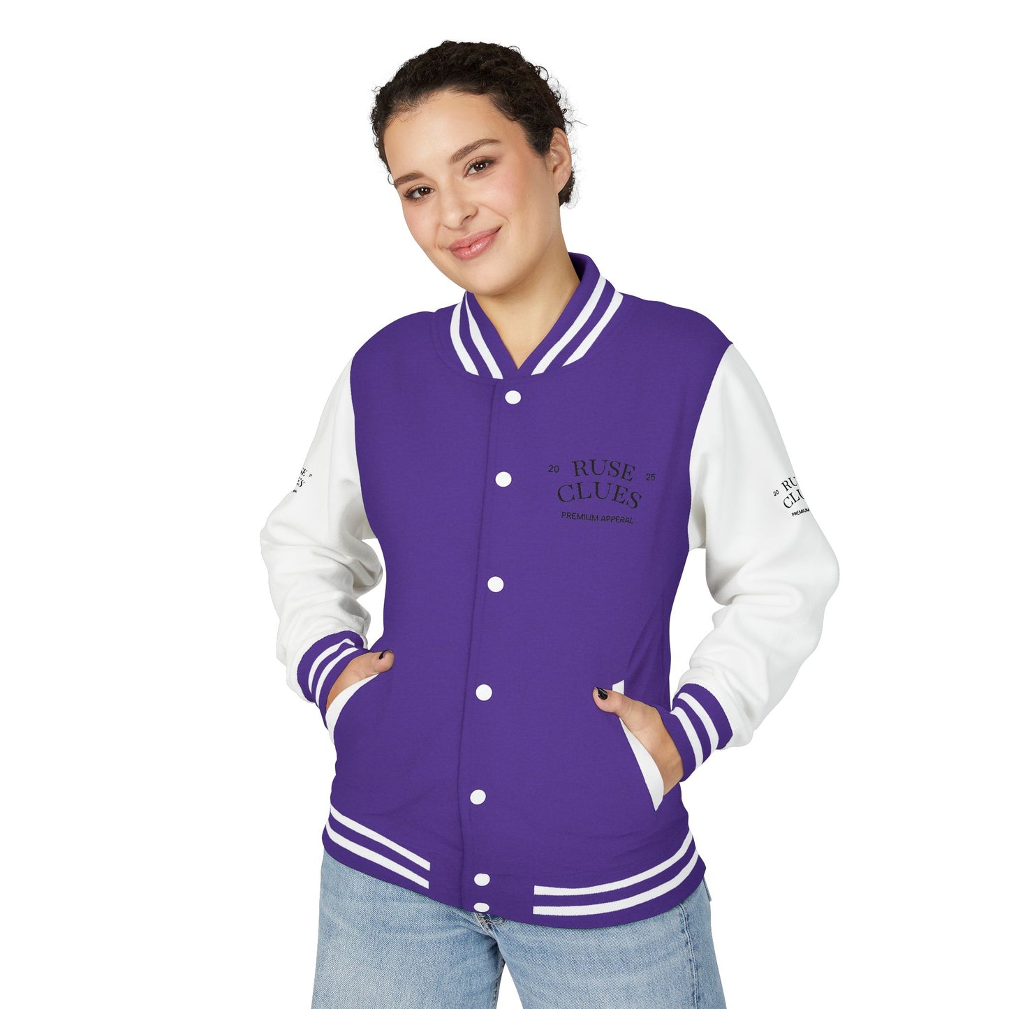Unisex Heavyweight Ruse Clues® Letterman Jacket, Vintage Style Varsity Jacket, Customizable College Jacket, Trendy Sportswear, Perfect Gift for [...]