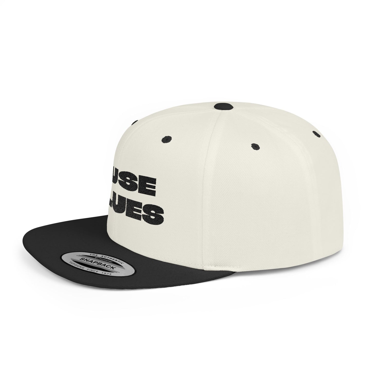 Stylish Flat Bill Snapback Ruse Clues® Hat, Trendy Baseball Cap, Urban Streetwear Accessory, Perfect Gift for Men & Women