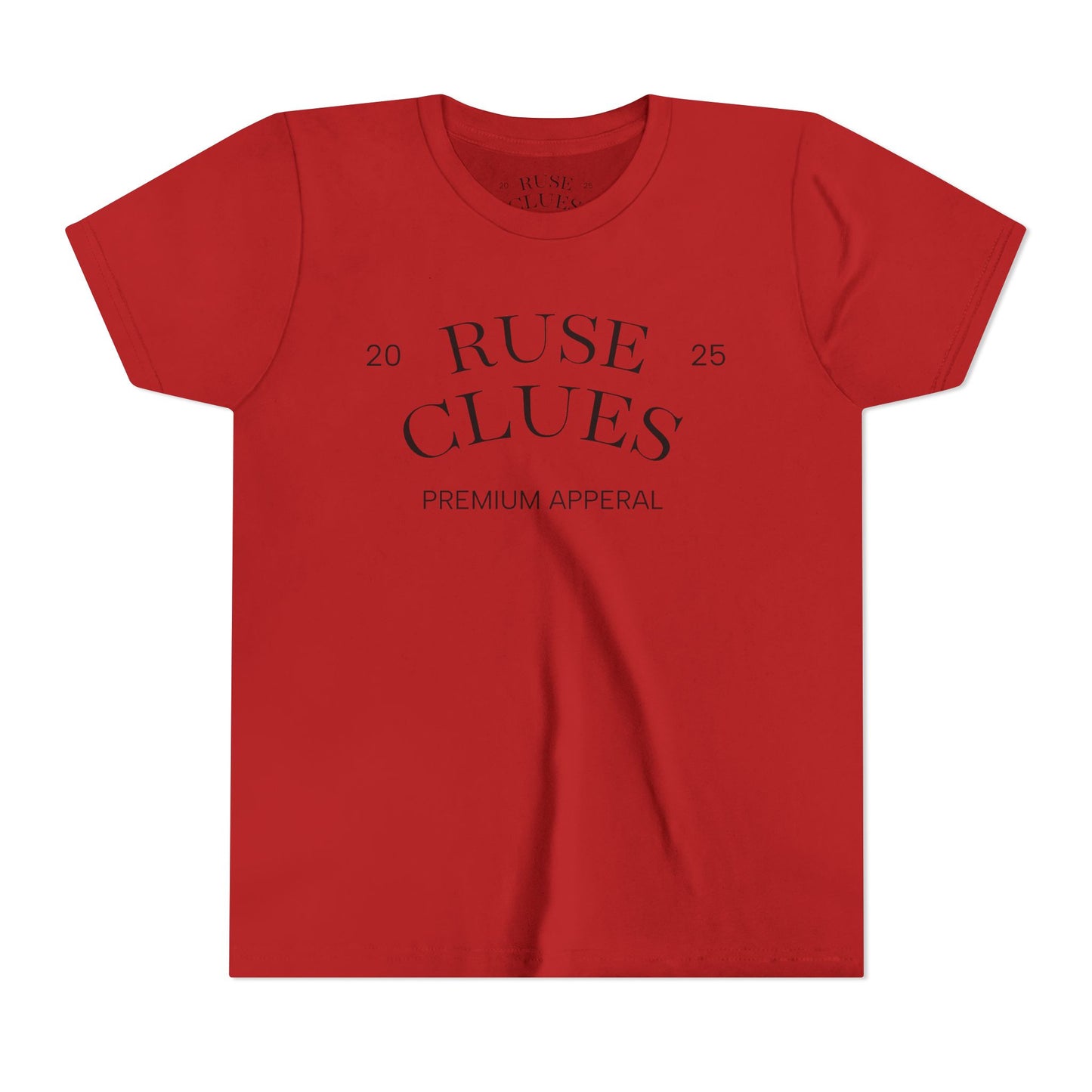 Youth Short Sleeve Ruse Clues® Tee, Fun Graphic Tee, Kids Casual T-Shirt, Gift for Teens, Back to School Apparel, Summer Wear