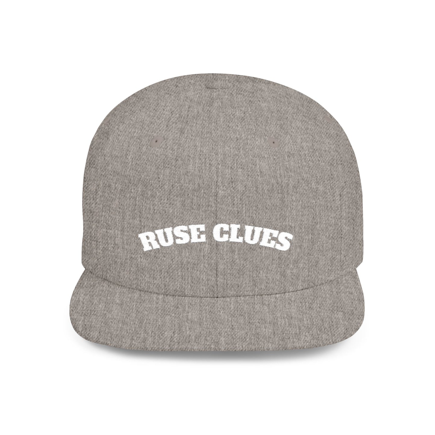 Stylish Flat Bill Snapback Ruse Clues® Hat, Trucker Cap for Outdoor Adventures, Casual Wear, Gift for Him, Summer Fashion Accessory
