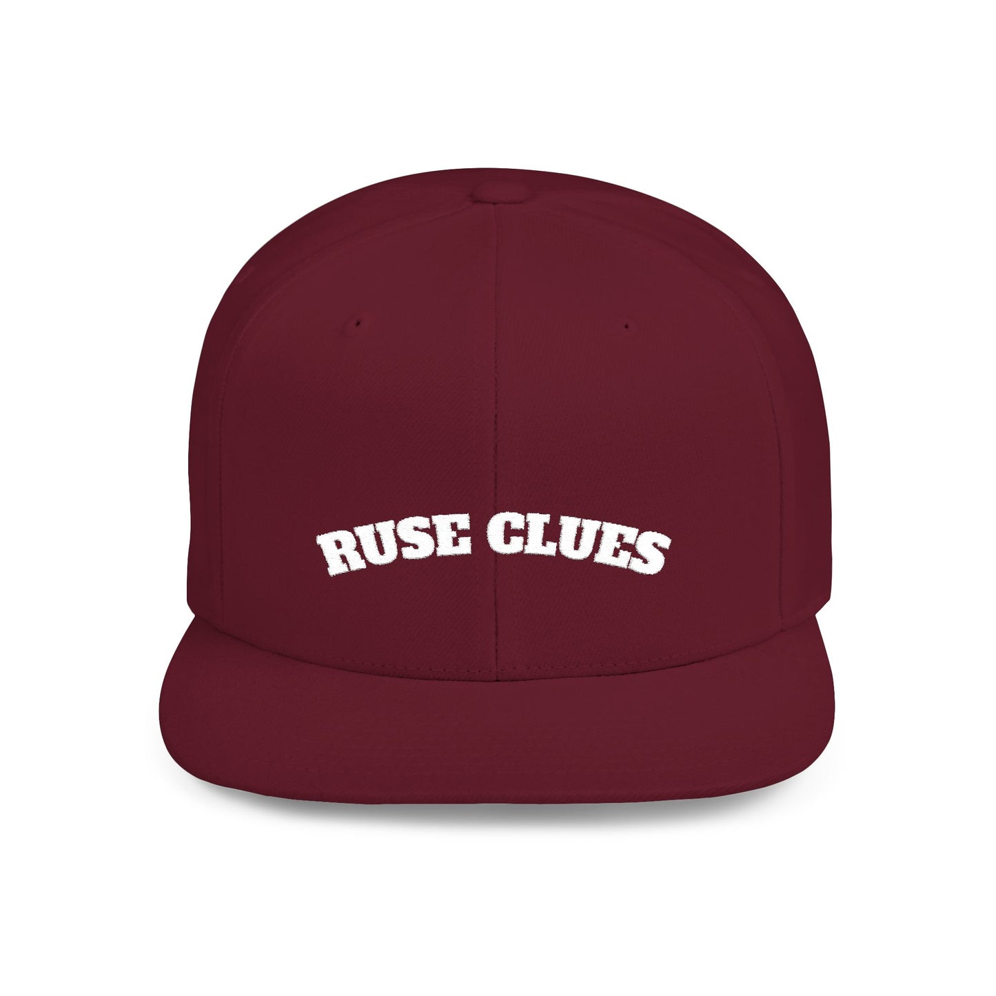 Stylish Flat Bill Snapback Ruse Clues® Hat, Trucker Cap for Outdoor Adventures, Casual Wear, Gift for Him, Summer Fashion Accessory
