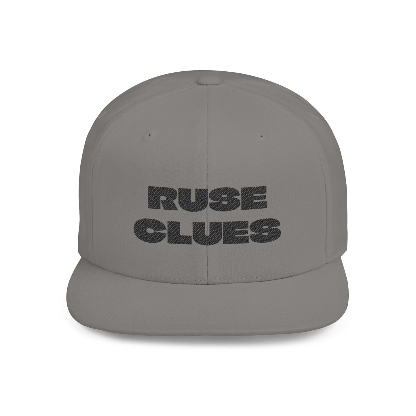 Stylish Flat Bill Snapback Ruse Clues® Hat, Trendy Baseball Cap, Urban Streetwear Accessory, Perfect Gift for Men & Women