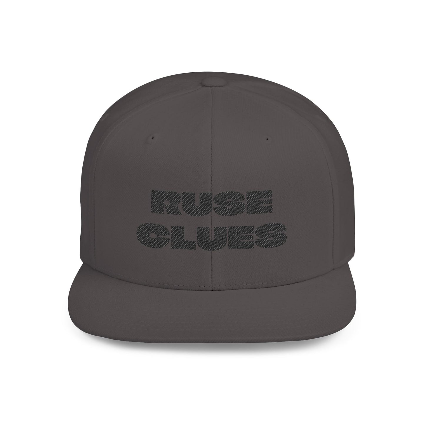 Stylish Flat Bill Snapback Ruse Clues® Hat, Trendy Baseball Cap, Urban Streetwear Accessory, Perfect Gift for Men & Women