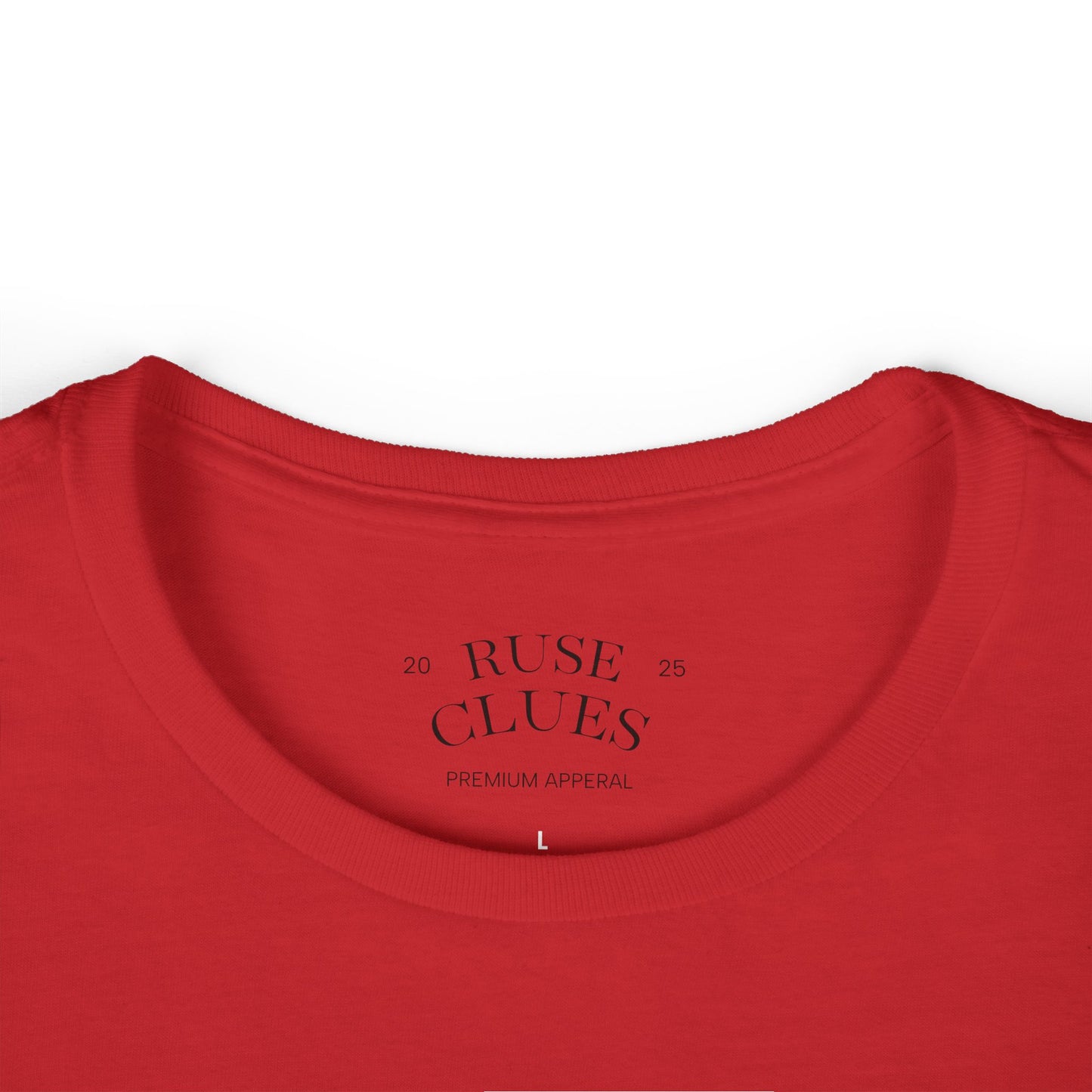 Women's Graphic Ruse Clues® Tee, Casual T-Shirt, Everyday Wear, Gift for Friends, Fun Summer Top
